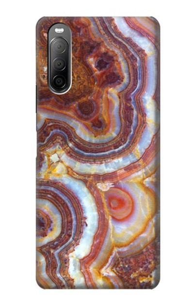 S3034 Colored Marble Texture Printed Case Cover Custodia per Sony Xperia 10 II