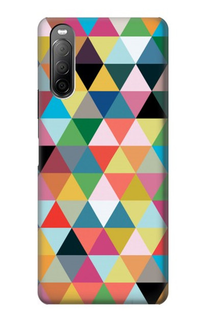 S3049 Triangles Vibrant Colors Case Cover Custodia per Sony Xperia 10 II