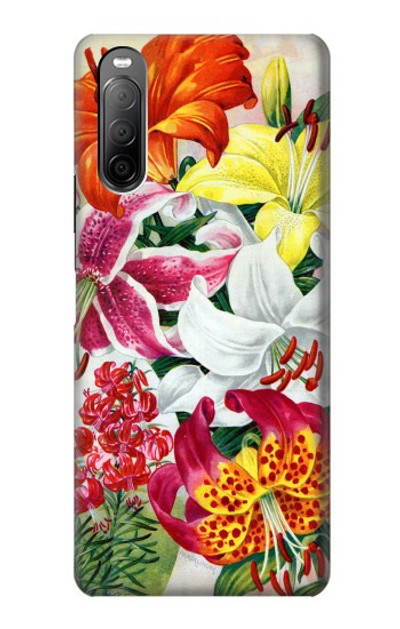 S3205 Retro Art Flowers Case Cover Custodia per Sony Xperia 10 II