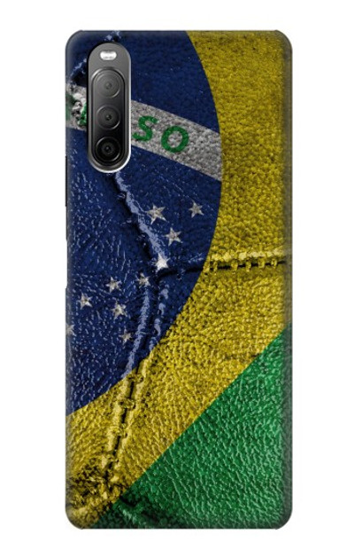 S3297 Brazil Flag Vintage Football Graphic Case Cover Custodia per Sony Xperia 10 II