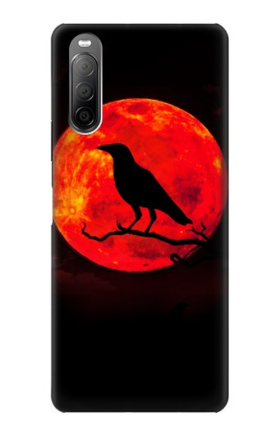 S3328 Crow Red Moon Case Cover Custodia per Sony Xperia 10 II