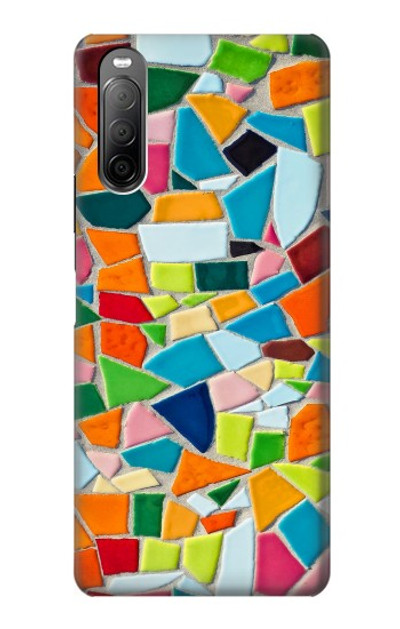 S3391 Abstract Art Mosaic Tiles Graphic Case Cover Custodia per Sony Xperia 10 II