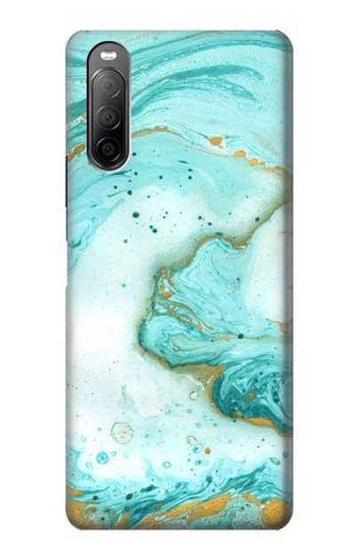 S3399 Green Marble Graphic Print Case Cover Custodia per Sony Xperia 10 II