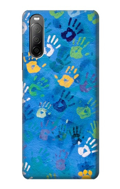 S3403 Hand Print Case Cover Custodia per Sony Xperia 10 II