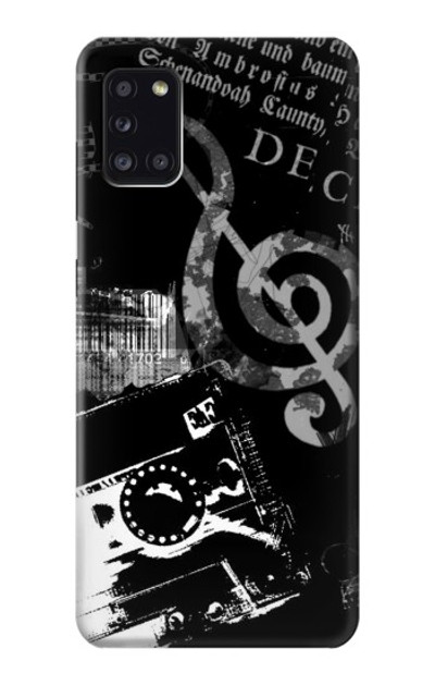 S3197 Music Cassette Note Case Cover Custodia per Samsung Galaxy A31