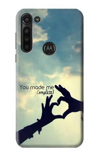 S2640 You Made Me Complete Love Case Cover Custodia per Motorola Moto G8 Power