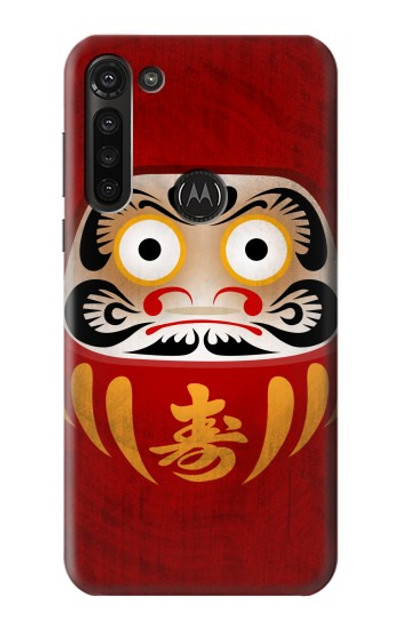 S3023 Japan Good Luck Daruma Doll Case Cover Custodia per Motorola Moto G8 Power