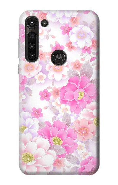 S3036 Pink Sweet Flower Flora Case Cover Custodia per Motorola Moto G8 Power