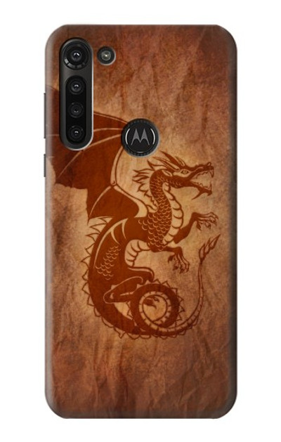 S3086 Red Dragon Tattoo Case Cover Custodia per Motorola Moto G8 Power