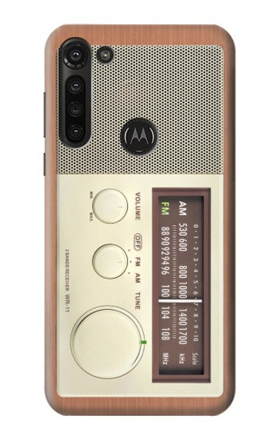 S3165 FM AM Wooden Receiver Graphic Case Cover Custodia per Motorola Moto G8 Power