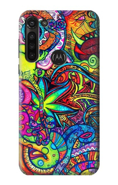 S3255 Colorful Art Pattern Case Cover Custodia per Motorola Moto G8 Power