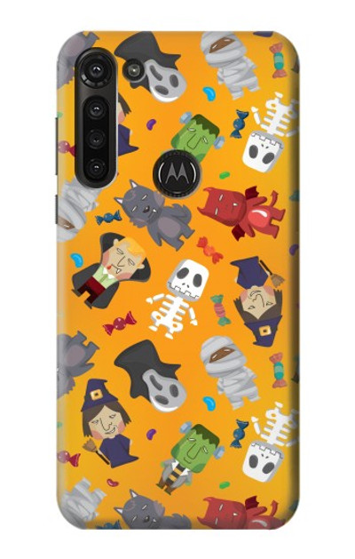 S3275 Cute Halloween Cartoon Pattern Case Cover Custodia per Motorola Moto G8 Power