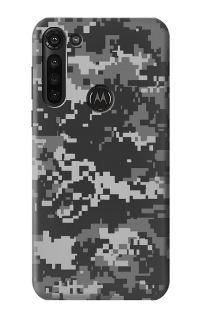 S3293 Urban Black Camo Camouflage Case Cover Custodia per Motorola Moto G8 Power