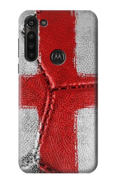 S3316 England Flag Vintage Football Graphic Case Cover Custodia per Motorola Moto G8 Power