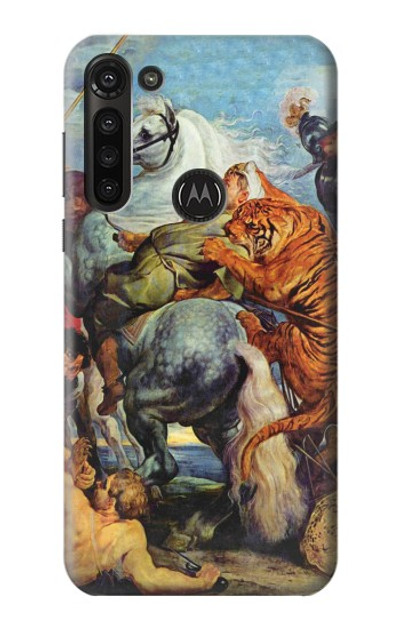 S3331 Peter Paul Rubens Tiger und Lowenjagd Case Cover Custodia per Motorola Moto G8 Power