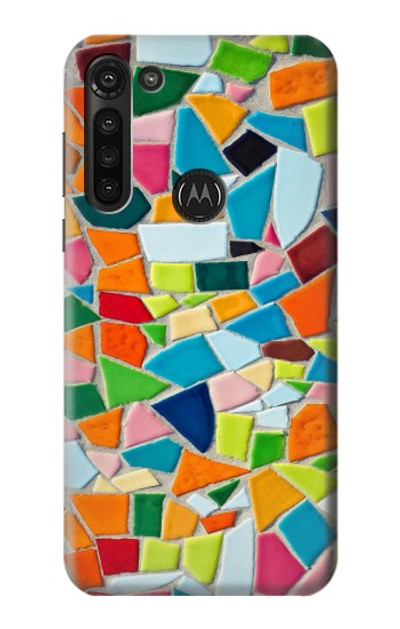 S3391 Abstract Art Mosaic Tiles Graphic Case Cover Custodia per Motorola Moto G8 Power