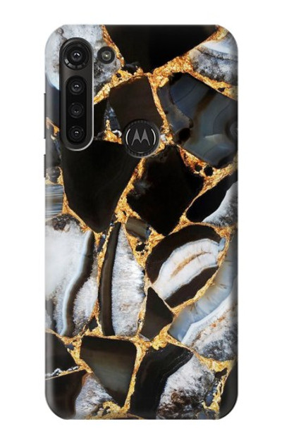 S3419 Gold Marble Graphic Print Case Cover Custodia per Motorola Moto G8 Power