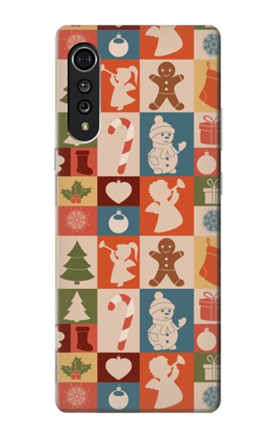 S2854 Cute Xmas Pattern Case Cover Custodia per LG Velvet