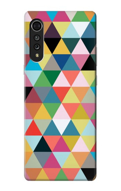 S3049 Triangles Vibrant Colors Case Cover Custodia per LG Velvet