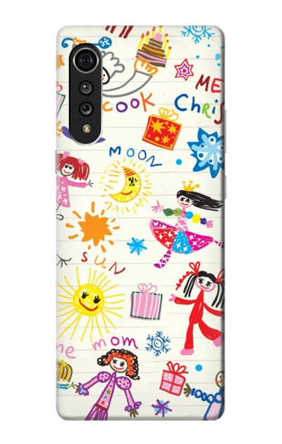 S3280 Kids Drawing Case Cover Custodia per LG Velvet