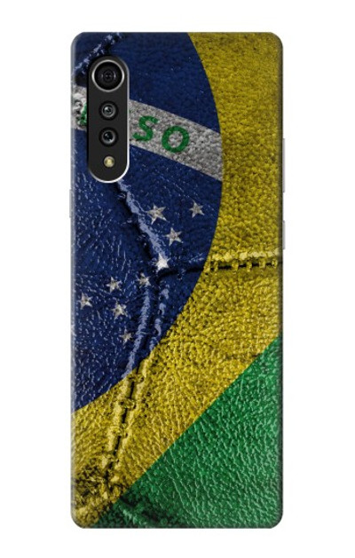 S3297 Brazil Flag Vintage Football Graphic Case Cover Custodia per LG Velvet