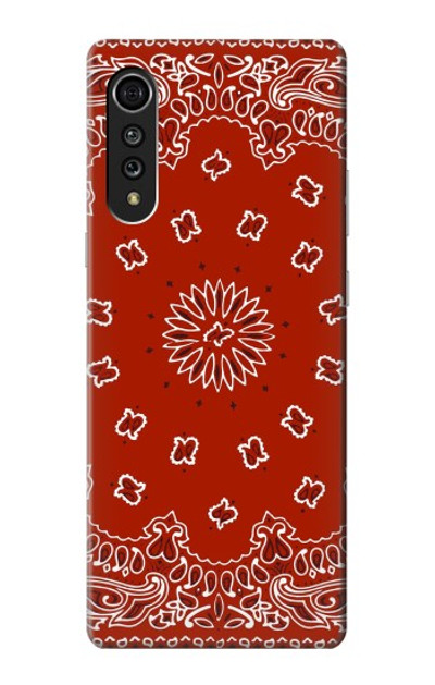 S3355 Bandana Red Pattern Case Cover Custodia per LG Velvet