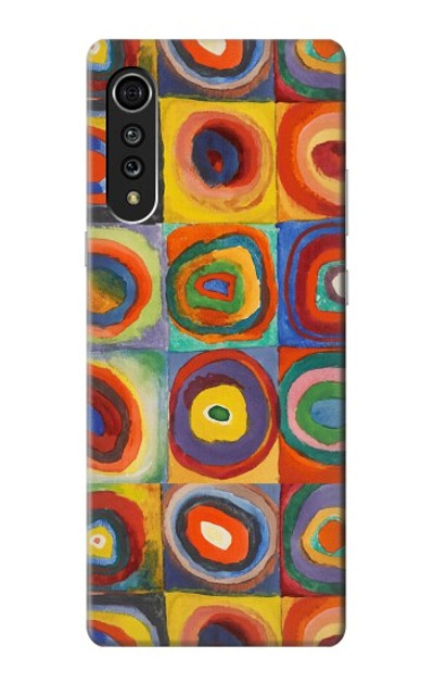 S3409 Squares Concentric Circles Case Cover Custodia per LG Velvet