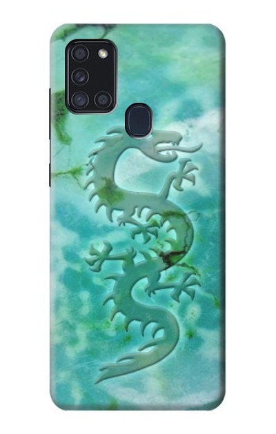 S2653 Dragon Green Turquoise Stone Graphic Case Cover Custodia per Samsung Galaxy A21s