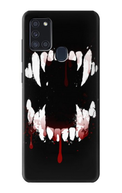 S3527 Vampire Teeth Bloodstain Case Cover Custodia per Samsung Galaxy A21s