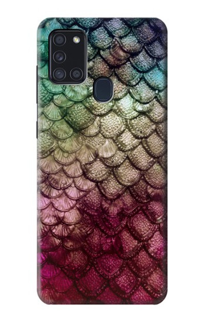 S3539 Mermaid Fish Scale Case Cover Custodia per Samsung Galaxy A21s S3539 Mermaid Fish Scale Case Cover Custodia per Samsung Galaxy A21s