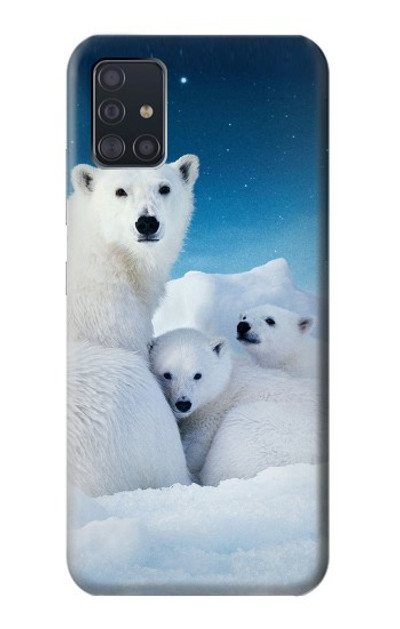 S0285 Polar Bear Family Arctic Case Cover Custodia per Samsung Galaxy A51 5G