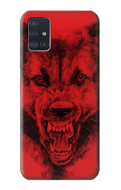 S1090 Red Wolf Case Cover Custodia per Samsung Galaxy A51 5G