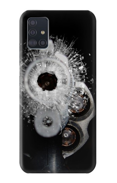 S2387 Gun Bullet Hole Glass Case Cover Custodia per Samsung Galaxy A51 5G