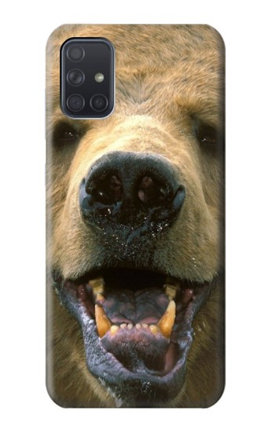S0840 Grizzly Bear Face Case Cover Custodia per Samsung Galaxy A71 5G