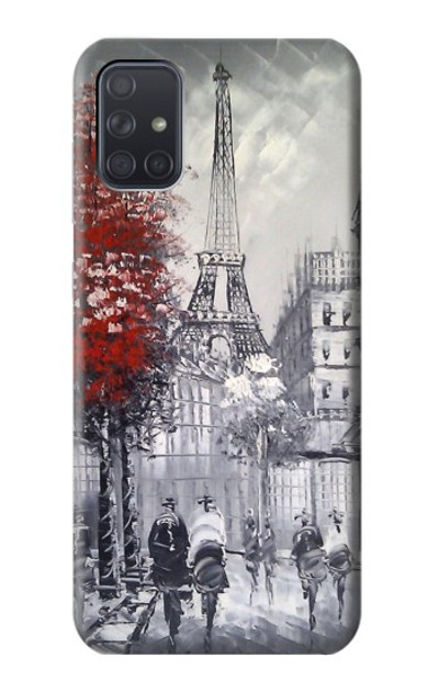 S1295 Eiffel Painting of Paris Case Cover Custodia per Samsung Galaxy A71 5G