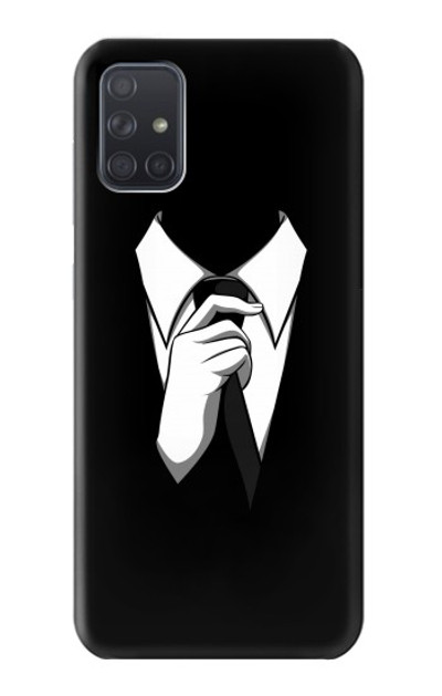 S1591 Anonymous Man in Black Suit Case Cover Custodia per Samsung Galaxy A71 5G