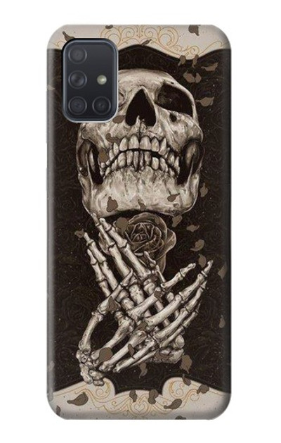 S1676 Skull Rose Case Cover Custodia per Samsung Galaxy A71 5G