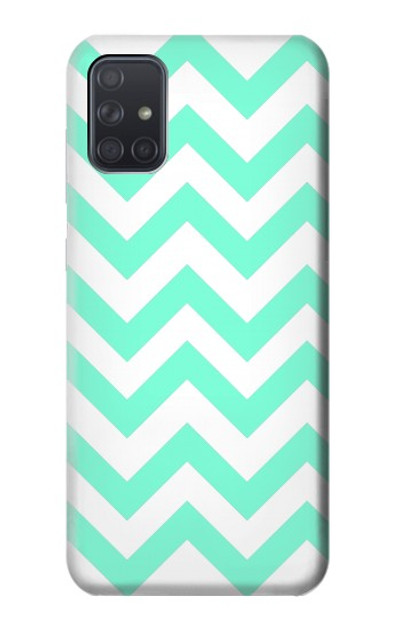 S1723 Mint Chevron Zigzag Case Cover Custodia per Samsung Galaxy A71 5G