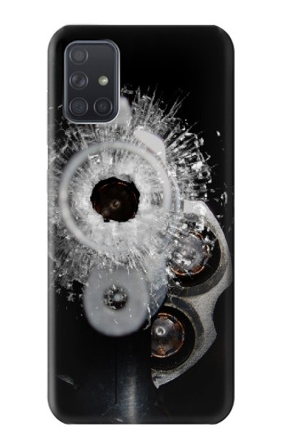 S2387 Gun Bullet Hole Glass Case Cover Custodia per Samsung Galaxy A71 5G