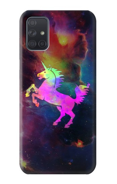 S2486 Rainbow Unicorn Nebula Space Case Cover Custodia per Samsung Galaxy A71 5G