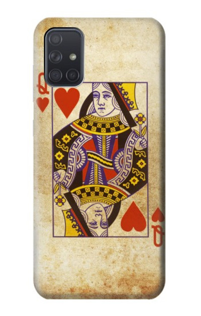 S2833 Poker Card Queen Hearts Case Cover Custodia per Samsung Galaxy A71 5G