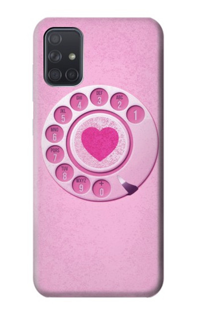 S2847 Pink Retro Rotary Phone Case Cover Custodia per Samsung Galaxy A71 5G