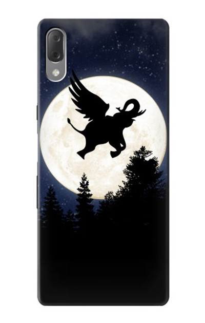 S3323 Flying Elephant Full Moon Night Case Cover Custodia per Sony Xperia L3