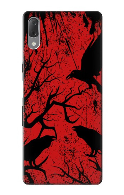 S3325 Crow Black Blood Tree Case Cover Custodia per Sony Xperia L3