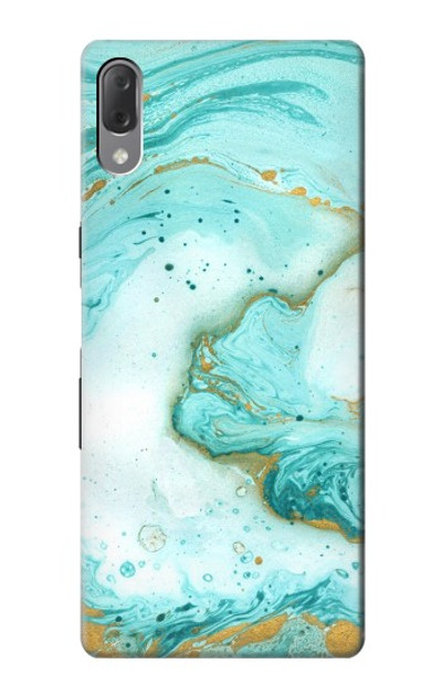 S3399 Green Marble Graphic Print Case Cover Custodia per Sony Xperia L3