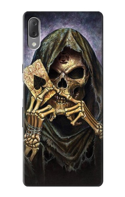 S3594 Grim Reaper Wins Poker Case Cover Custodia per Sony Xperia L3