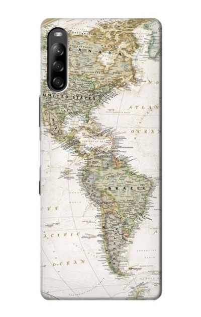 S0604 World Map Case Cover Custodia per Sony Xperia L4