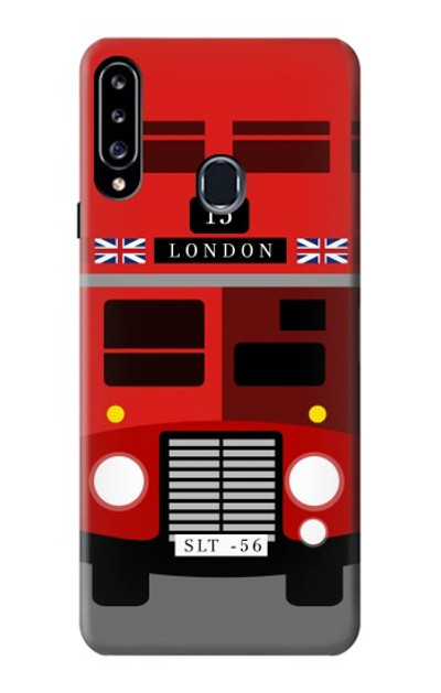 S2058 England British Double Decker Bus Case Cover Custodia per Samsung Galaxy A20s