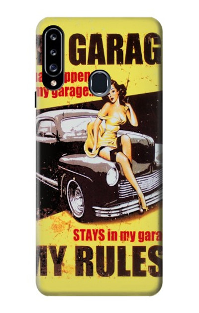 S3198 My Garage Pinup Girl Case Cover Custodia per Samsung Galaxy A20s