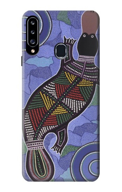 S3387 Platypus Australian Aboriginal Art Case Cover Custodia per Samsung Galaxy A20s